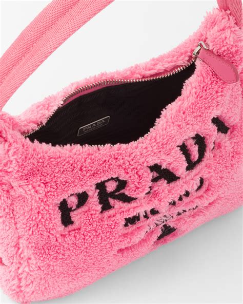 pink prada handbags|pink fluffy prada bag.